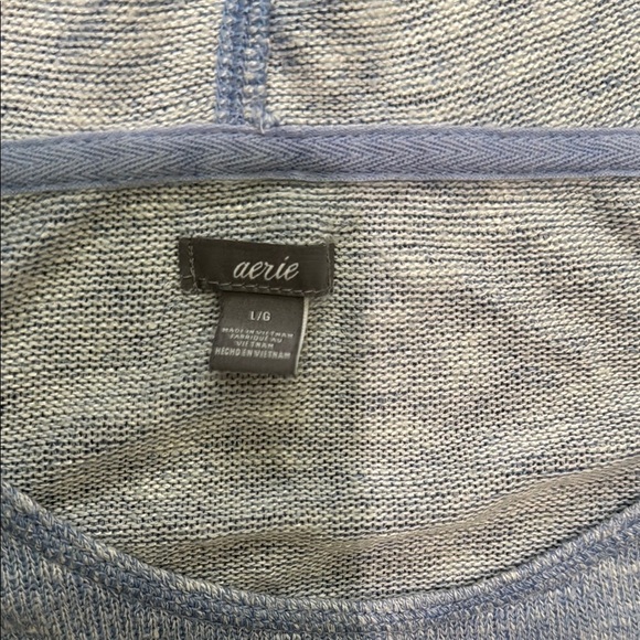 Aerie Blue Relaxed Hooded Sweatshirt - Picture 2 of 5